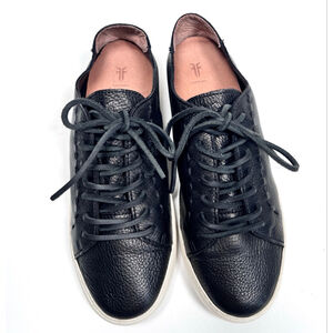 Frye Womans Sneakers Black Leather Sneakers Size 7.5